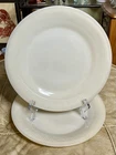 2 Vintage MCM King Ivory Swirl 9" Plate Anchor Hocking Ivoryite Milk Glass