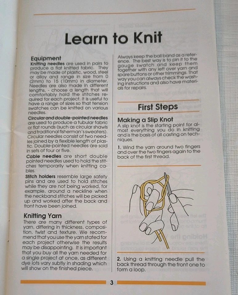 Knitting Made Easy ~ Coats & Clark - Pattern Book # 0102 - Image 2 of 2