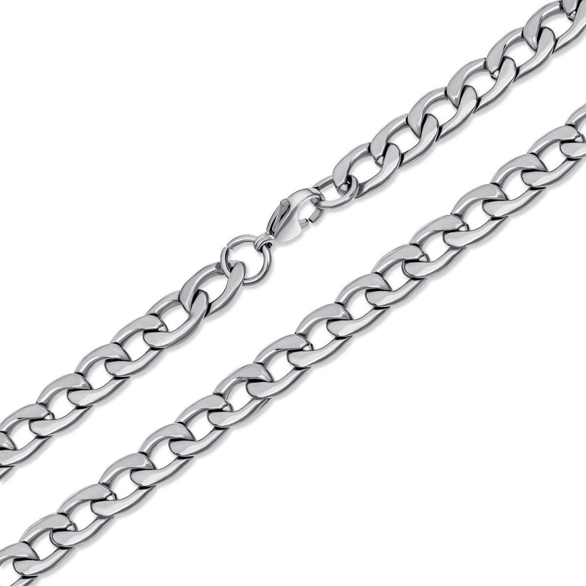 Heavy Duty Biker Jewelry Solid Curb Link Chain Necklace Stainless