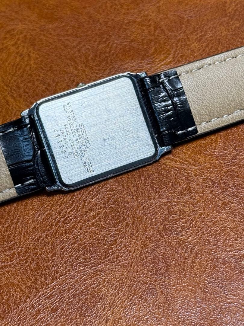 Seiko Dolce 80's Rectangular Watch Working Rare S… - image 8