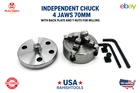 New Independent Chuck 4 Jaws 70mm with Back Plate And T nuts for Milling USA
