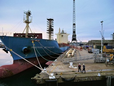 Foto 6x4 Duchy Wharf, Falmouth Docks Containerschiff Maersk Weymouth (IMO c2016