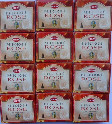 Räucherkegel RÄUCHERSTÄBCHEN Marke HEM 12 x 10 Stück Precious ROSE