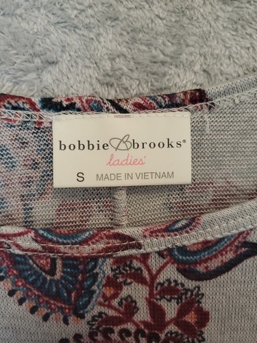 Bobbie Brooks Top Womens Tag Size Small Gray Hi Low Pullover Knit 3/4 Sleeve - Picture 5 of 8