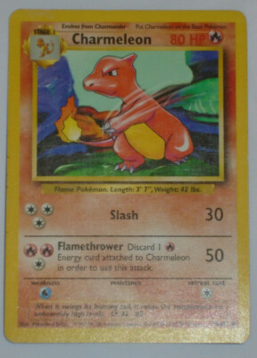 Charmeleon 24/102 Uncommon Non Holo Base Set 1995 Pokemon Card | eBay