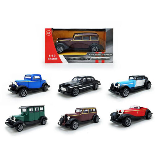 1:43 Alloy Vintage Diecast Model Classic Pull Back Car Model Miniature Vehi BIBI - Afbeelding 1 van 17