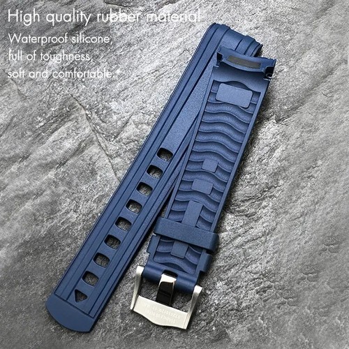 19 20 21mm Fluorous Silicone Rubber Watchband Strap for Omega Seamaster 300 - Picture 2 of 39