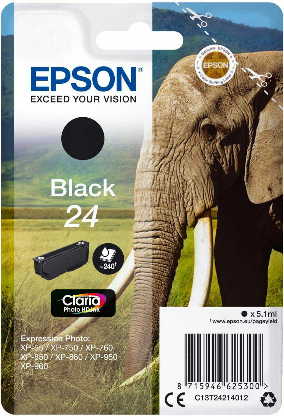 Cartuccia Originale Inkjet colore Nero per modello Expression Epson C13T24214022