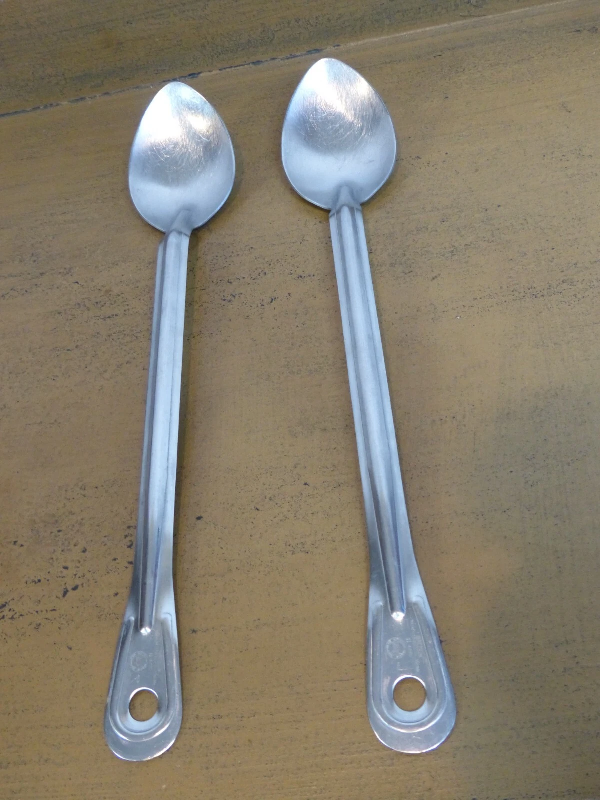 2x Vintage Halco Serving Spoon 15” Mess Hall Japan Stainless 18/8 #4770 2 spoons