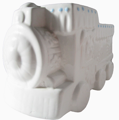 Maceta de colección Nancy Pew bebé cerámica conejito conejo Choo Choo tren - Imagen 4 de 12