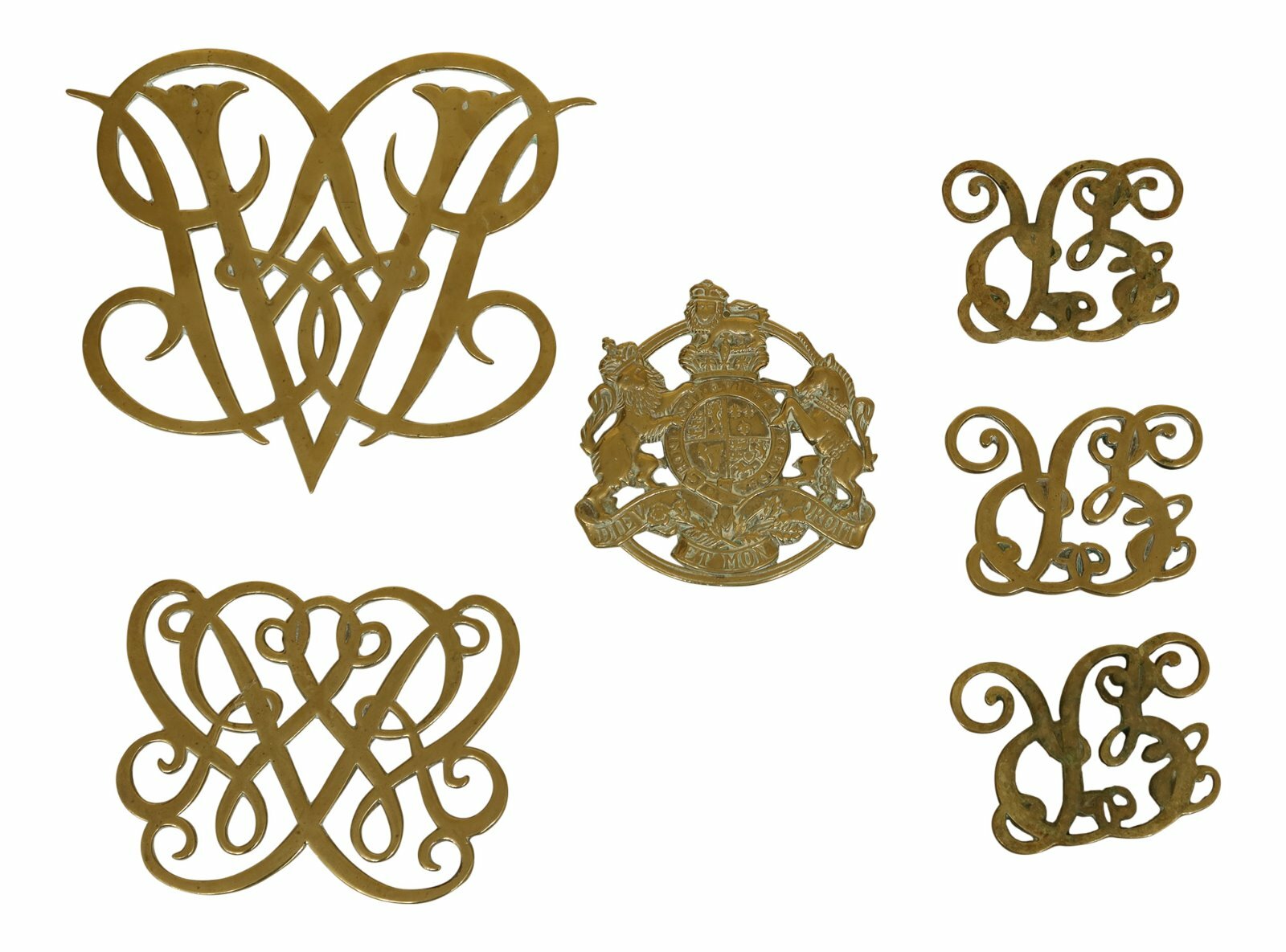 LF31767EC Lot Of 6 VIRGINIA METALCRAFTERS Brass Trivets eBay