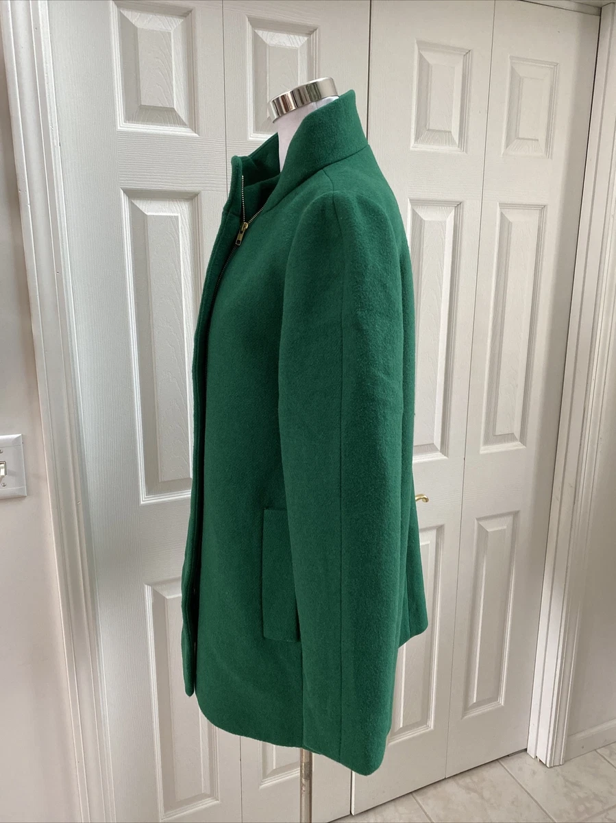 J crew hotsell city coat green