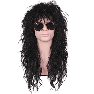 Colorground Long Curly 80s Men Fashion Smart Rocker Style Wig Ebay