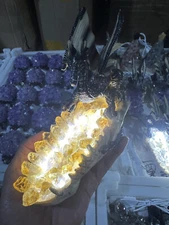 1pc natural citrine crystal cluster quartz mineral crystal energy lampdecor gift