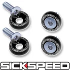 4PC BLACK ANODIZED LICENSE PLATE BOLTS 4PCS FOR 10MM BOLT CAR/TRUCK/SUV D4
