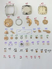 Omega Cal 565 Watch Movement Parts Balance Fork Wheel Spring Bridge Escapement 4