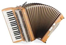 Alpenklang Pro IV 96 M Erle Akkordeon 96 Bass 4-chörig Tipo a Mano Koffer