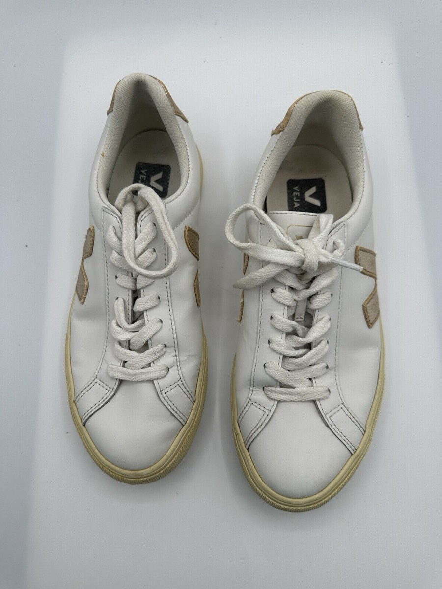 Veja White Gold Sneaker Women Sz 37/