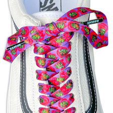 1 Pair Funky Frog Shoelaces FLAT Premium Design Shoelaces for Adult and Children