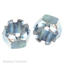 UNF Zink & selbstf&auml;rbender Stahl Sechskant Burg Wand / Schlitzmuttern - 3/8 bis 3/4"