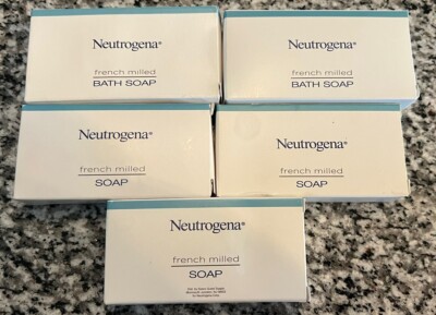 Lot 5 Neutrogena French Milled Soap Travel Size Hotel Style Soap Bars