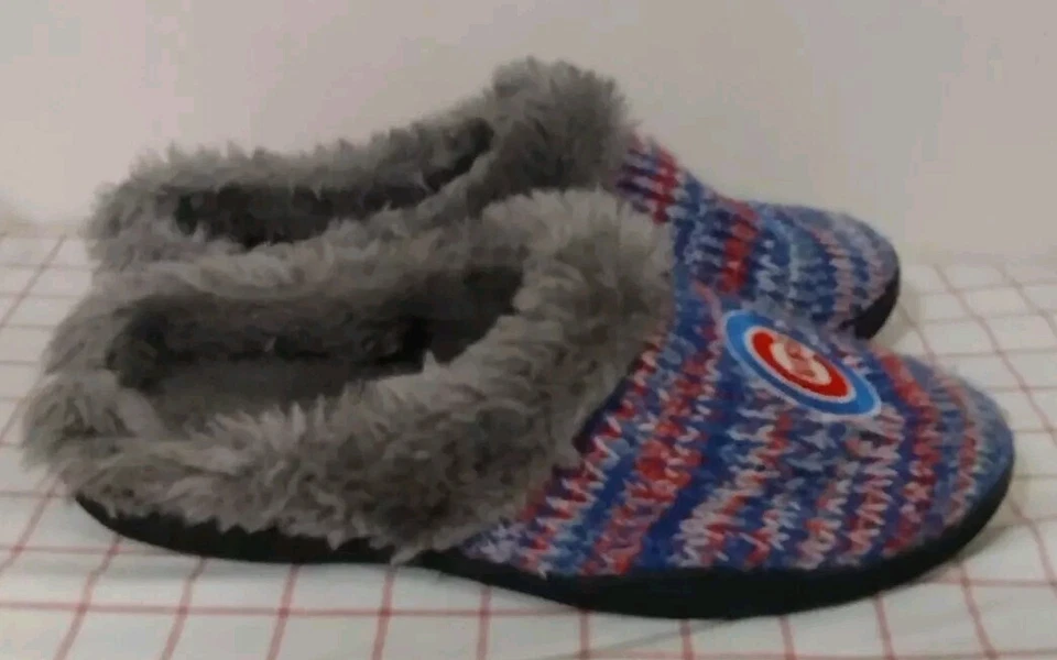 Zapatillas de casa Chicago Cubs MLB Slides azul rojo para mujer talla 7-8 medianas Foto 2 de 4