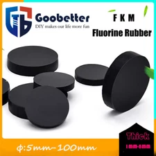 HIGH TEMP FUEL & CHEMICAL RESISTANT FKM RUBBER DIA:5-100mm DISC THICK:1mm-8mm