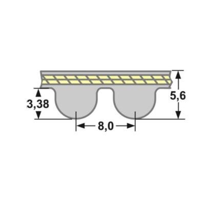 Zahnriemen HTD 1360-8M-30mm - Synchronriemen Hochdrehmoment