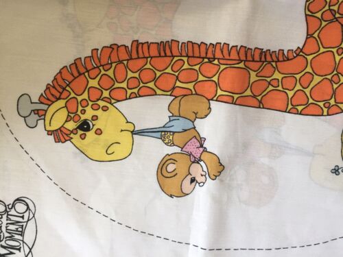 PRECIOUS MOMENTS GIRAFFE Fabric Panels Pillows Safari appliques Vintage 1992 - Picture 2 of 6
