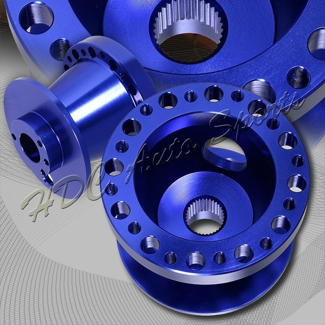 For 2002-2006 Acura RSX DC5 Blue Aluminum Steering Wheel 6-Hole HUB Adapter Kit