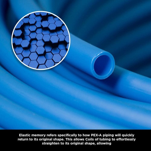 PLUMBFLEX Potable Water PEX-A Non-Barrier Pipe/Tube 1" x 100' Polyethylene Blue - Picture 5 of 8