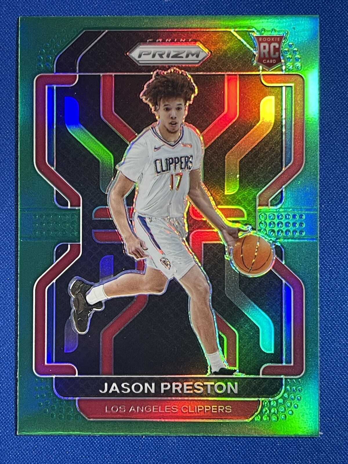 Jason Preston Los Angeles Clippers ROOKIE 2021-22 Panini Prizm Green Prizm #327
