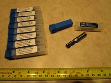 LOT OF 9 GWS .3465" DIA, 3F, .875LOC, .065CR Carbide End Mill NACO COATED, A1259