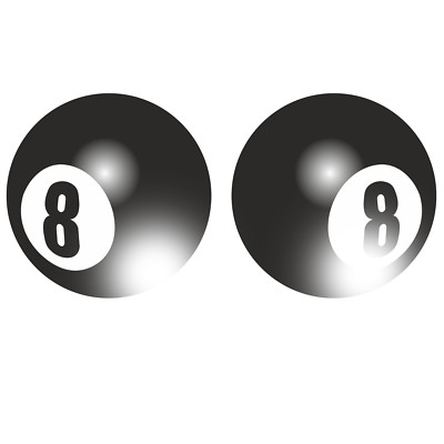 Set Eight Ball 60cm Aufkleber Sticker Oldschool Auto Motorrad US-CARS Billard V8