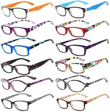 12 PCS Reading Glasses Colorful Patterns and Styles Eyewear LIQUIDATION SALE