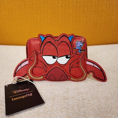 Loungefly Disney Mulan 25th Anniversary Mushu Glitter Zip