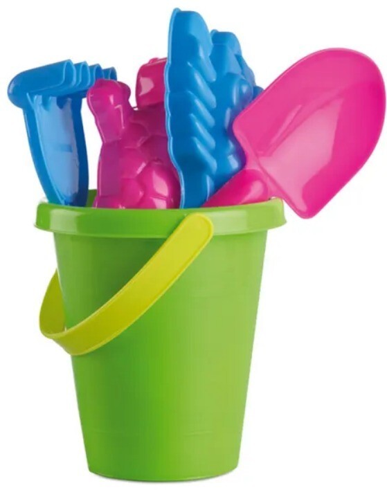 Set Gioco Mare Spiaggia Secchiello con Paletta e Accessori PVC