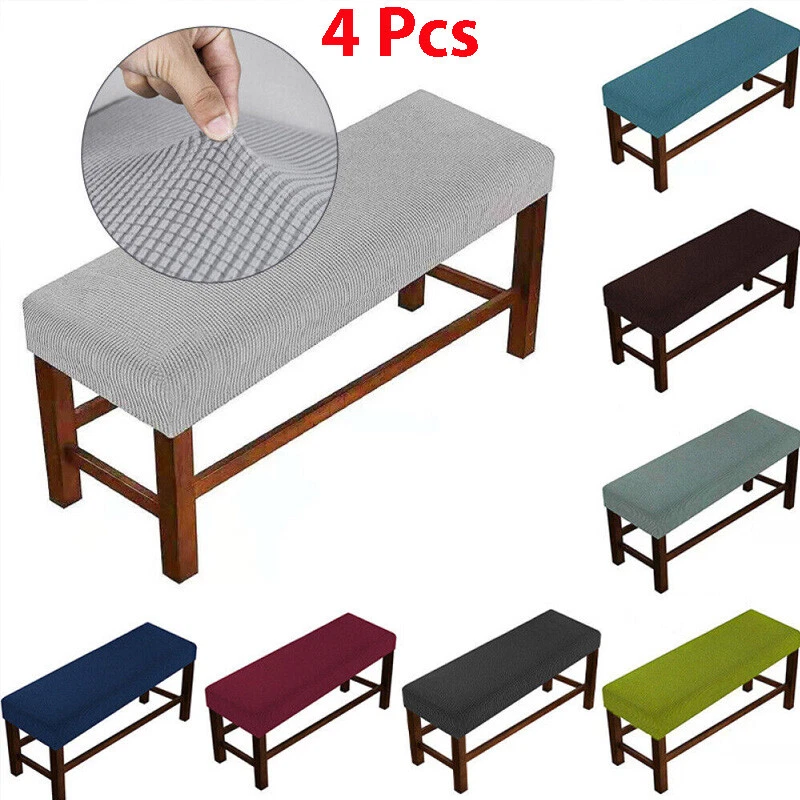 4XHigh Stretch Bench Cover Rectangle Dining Long Bench Cushion Thicker Slipcover