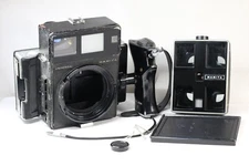 AS IS Mamiya Universal Press 4 Way Lens Adapter 127mm Polaroid Back Shutter Grip
