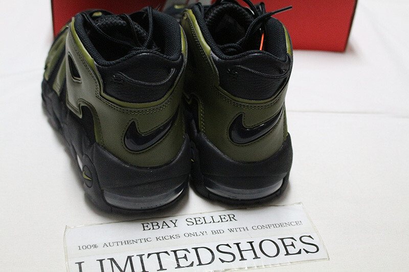 NIKE AIR MORE UPTEMPO '96 BLACK ROUGH GREEN PILGRIM DH8011