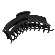 French Bend Narrow Large Jumbo 6" Black Celluloid Jaw Hair Claw Clip for Women