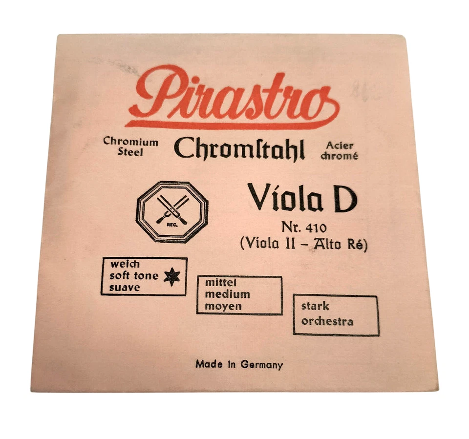 Pirastro Corda Singola Viola D Re Seconda Chromltahl Acciaio Cromato Soft Tone - Immagine 2 di 4