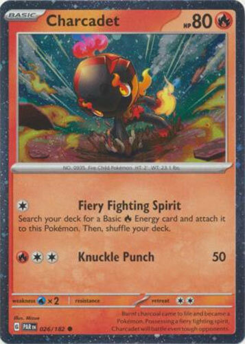 Pokemon Card - S&V Paradox Rift 026/182 - CHARCADET (galaxy holo