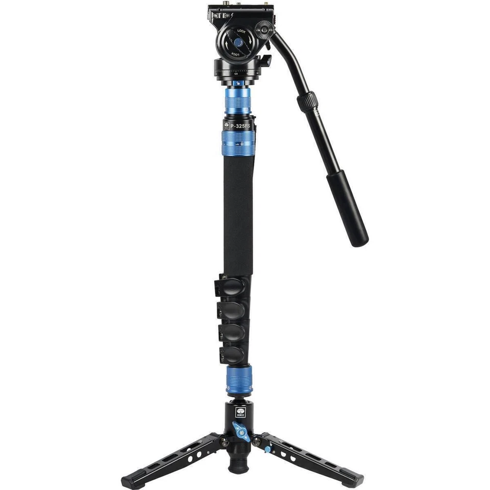 Sirui P-325FS 5-Section CF Monopod w/Feet and VH-10 Video Head, 58.9" Max Height - Image 3 of 4