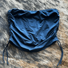 Badgley Mischka Full Coverage Black Swim Bottom With Side Ruching