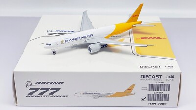 JC WINGS SINGAPORE AIRLINES BOEING B777F FLAPS DOWN 1:400 SA4SIA011A IN STOCK