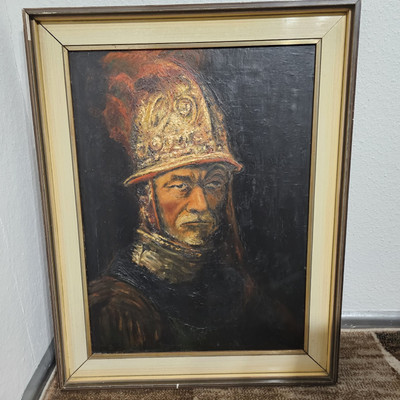 Der Mann mit dem Goldhelm nach Rembrandt  Ölgemälde ,Hilbert