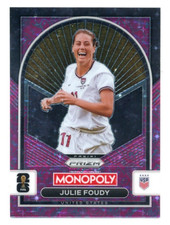 2026 Panini Prizm Monopoly FIFA World Cup 93 Julie Foudy Pink Stars Sparkle USA