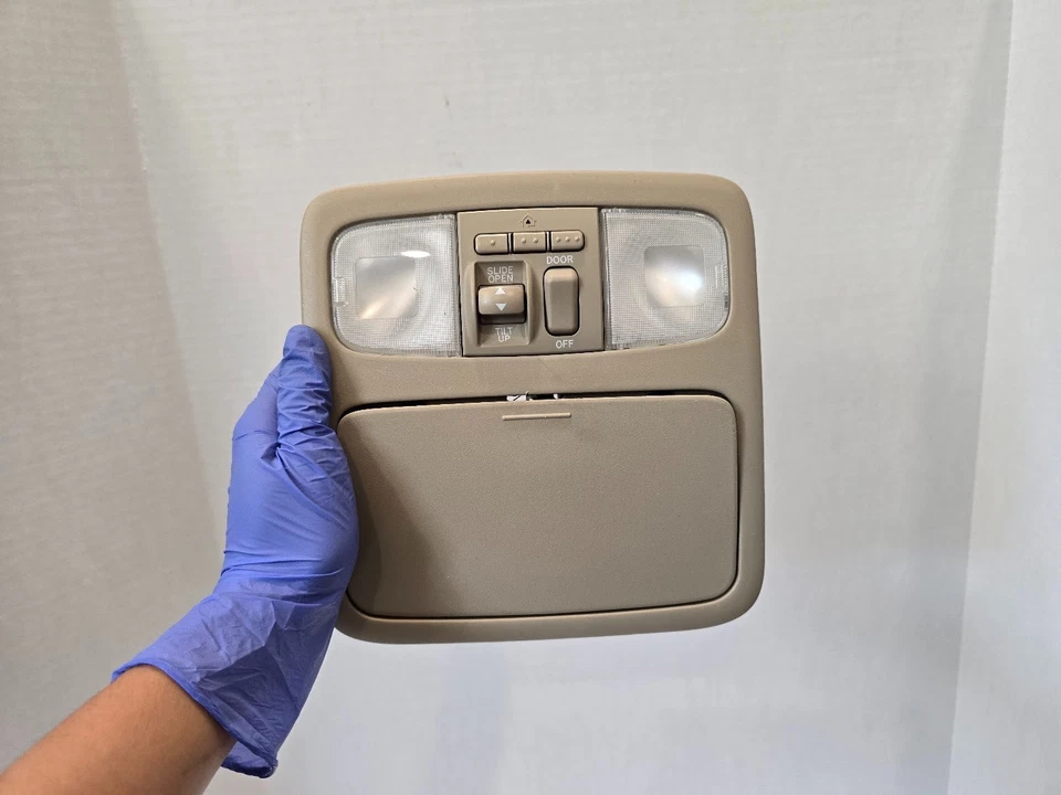 Toyota Highlander 2004-2007 consola superior cúpula luces mapa beige tostado OEM A096 Foto 4 de 4