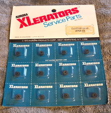 12 FACTORY SEALED ON CARD/BLISTER PK 1973 AURORA HO SCALE SLOT CAR CLUSTER GEARS
